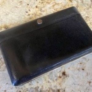 Black Abas Leather Frame Wallet